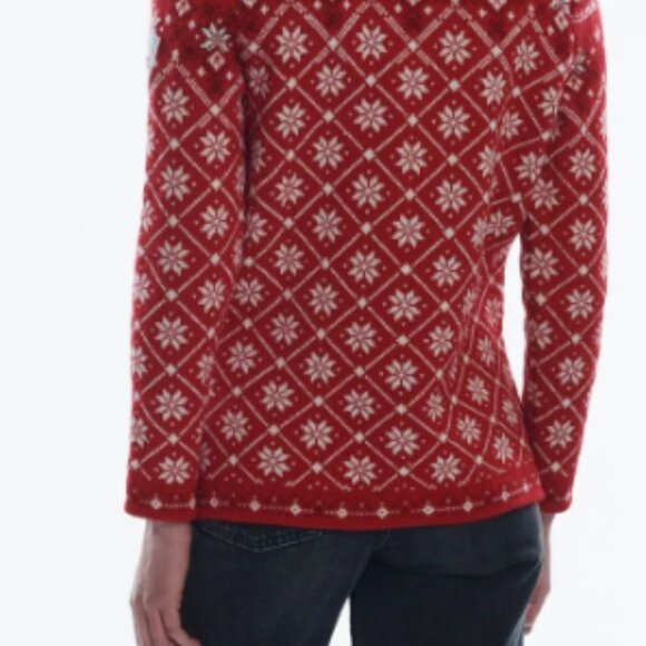 Dale of Norway Red and White Cardigan - Picture 3 of 6